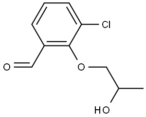 3-Chloro-2-(2-hydroxypropoxy)benzaldehyde Structure