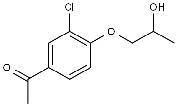1-[3-Chloro-4-(2-hydroxypropoxy)phenyl]ethanone Structure