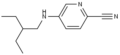 5-[(2-Ethylbutyl)amino]-2-pyridinecarbonitrile Structure