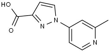 1-(2-Methylpyridin-4-yl)-1H-pyrazole-3-carboxylic acid Structure