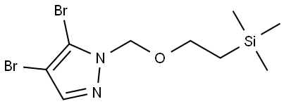 4,5-dibromo-1-((2-(trimethylsilyl)ethoxy)methyl)-1H-pyrazole Structure