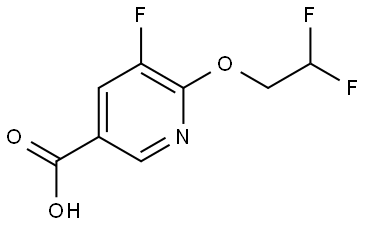 6-(2,2-Difluoroethoxy)-5-fluoro-3-pyridinecarboxylic acid Structure