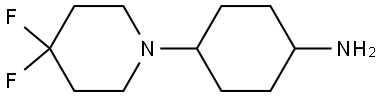 4-(4,4-difluoropiperidin-1-yl)cyclohexan-1-amine Structure