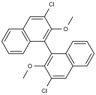 (R)-3,3'-dichloro-2,2'-dimethoxy-1,1'-binaphthalene Structure