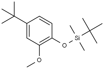 4-(1,1-Dimethylethyl)-1-[[(1,1-dimethylethyl)dimethylsilyl]oxy]-2-methoxybenzene Structure