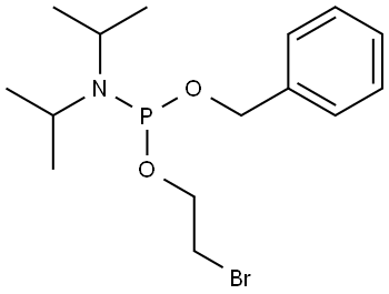 benzyl (2-bromoethyl) diisopropylphosphoramidite Structure