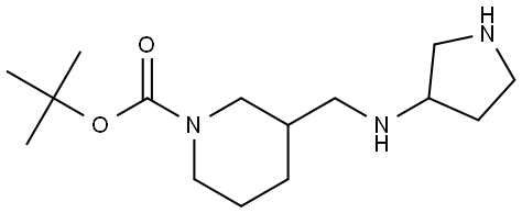 tert-butyl 3-((pyrrolidin-3-ylamino)methyl)piperidine-1-carboxylate Structure