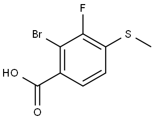 2-bromo-3-fluoro-4-(methylthio)benzoic acid Structure