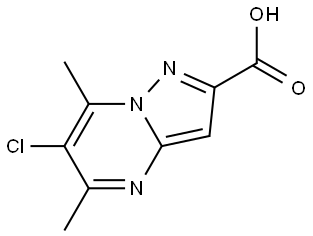Pyrazolo[1,5-a]pyrimidine-2-carboxylic acid, 6-chloro-5,7-dimethyl- Structure