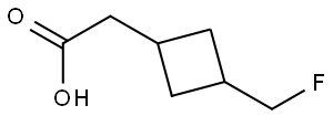 2-(3-(Fluoromethyl)cyclobutyl)acetic acid Structure