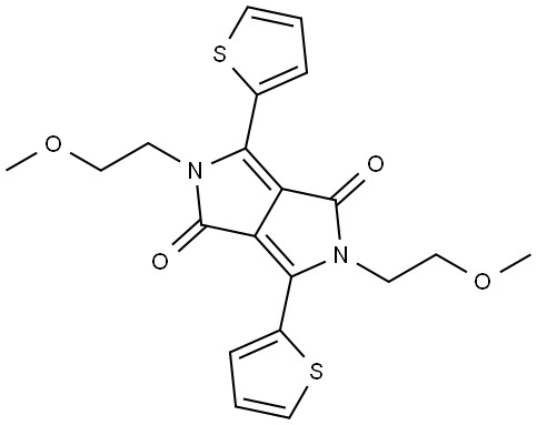 2,5-bis(2-methoxyethyl)-3,6-bis(thien-2-yl)-2,5-dihydropyrrolo[3,4-c]-pyrrolo-1,4-dione Structure