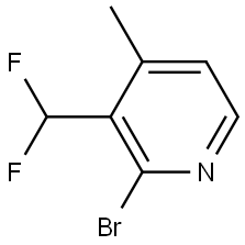 2-Bromo-3-(difluoromethyl)-4-methylpyridine Structure