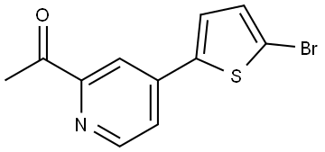 1-[4-(5-Bromo-2-thienyl)-2-pyridinyl]ethanone Structure