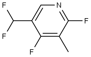 5-(Difluoromethyl)-2,4-difluoro-3-methylpyridine Structure