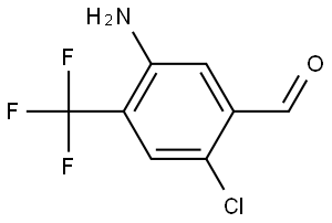 Benzaldehyde, 5-amino-2-chloro-4-(trifluoromethyl)- Structure