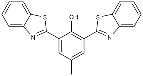 2,6-dibenzothiazolyl-4-methylphenol Structure