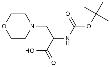 2-(Boc-amino)-3-morpholinopropanoic Acid Structure