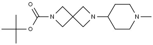 tert-Butyl 6-(1-methyl-4-piperidinyl)-2,6-diazaspiro[3.3]heptane-2-carboxylate Structure