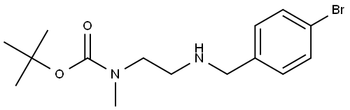 tert-butyl N-(2-{[(4-bromophenyl)methyl]amino}ethyl)-N-methylcarbamate Structure