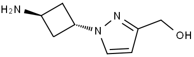 1H-Pyrazole-3-methanol, 1-(trans-3-aminocyclobutyl)- Structure