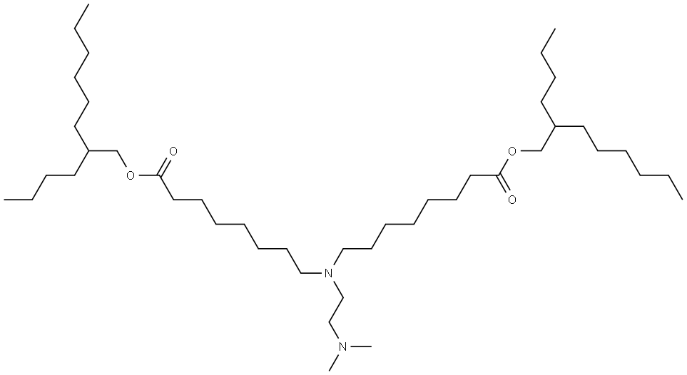 bis(2-butyloctyl) 8,8'-((2-(dimethylamino)ethyl)azanediyl)dioctanoate Structure