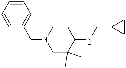 1-benzyl-N-(cyclopropylmethyl)-3,3-dimethylpiperidin-4-amine Structure