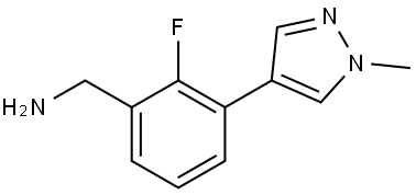 2-Fluoro-3-(1-methyl-1H-pyrazol-4-yl)benzenemethanamine Structure