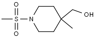 4-Piperidinemethanol, 4-methyl-1-(methylsulfonyl)- Structure