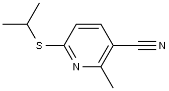 2-Methyl-6-[(1-methylethyl)thio]-3-pyridinecarbonitrile Structure
