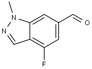 4-Fluoro-1-methyl-1H-indazole-6-carboxaldehyde Structure