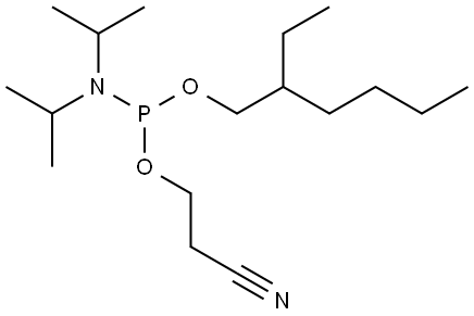 2-cyanoethyl (2-ethylhexyl) diisopropylphosphoramidite Structure