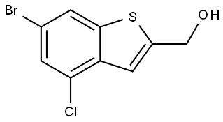 (6-bromo-4-chlorobenzo[b]thiophen-2-yl)methanol Structure