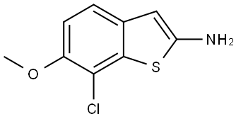 7-chloro-6-methoxy-1-benzothiophen-2-amine Structure