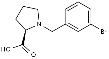 (3-bromobenzyl)-D-proline Structure