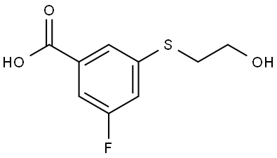 3-fluoro-5-((2-hydroxyethyl)thio)benzoic acid Structure