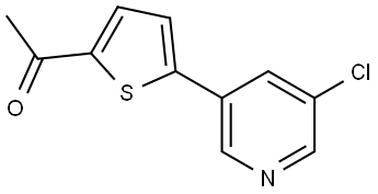 1-[5-(5-Chloro-3-pyridinyl)-2-thienyl]ethanone Structure