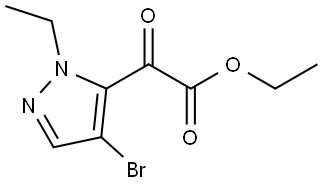 ethyl 2-(4-bromo-1-ethyl-1H-pyrazol-5-yl)-2-oxoacetate Structure