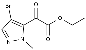 ethyl 2-(4-bromo-1-methyl-1H-pyrazol-5-yl)-2-oxoacetate Structure