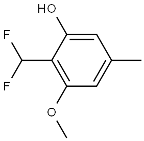 2-(Difluoromethyl)-3-methoxy-5-methylphenol Structure