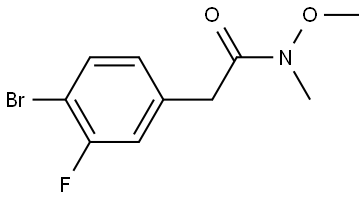 4-Bromo-3-fluoro-N-methoxy-N-methylbenzeneacetamide Structure