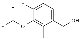 3-(Difluoromethoxy)-4-fluoro-2-methylbenzenemethanol Structure