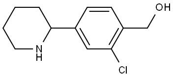 (2-chloro-4-(piperidin-2-yl)phenyl)methanol Structure