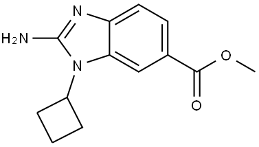 methyl 2-amino-1-cyclobutyl-1H-1,3-benzodiazole-6-carboxylate Structure