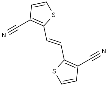 1,2-bis(3-cyanothiophene-2-yl)ethene Structure