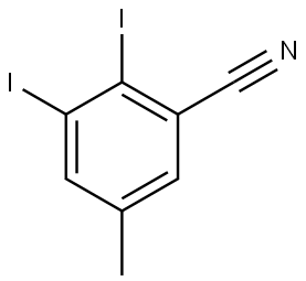 2,3-Diiodo-5-methylbenzonitrile Structure
