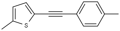 2-Methyl-5-[2-(4-methylphenyl)ethynyl]thiophene Structure