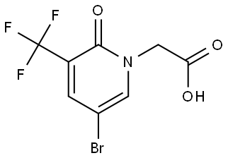 5-Bromo-2-oxo-3-(trifluoromethyl)-1(2H)-pyridineacetic acid Structure