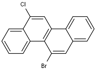 Chrysene, 5-bromo-12-chloro- Structure