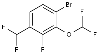 1-Bromo-2-(difluoromethoxy)-4-(difluoromethyl)-3-fluorobenzene Structure
