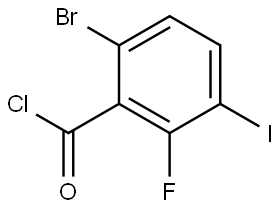 6-Bromo-2-fluoro-3-iodobenzoyl chloride Structure